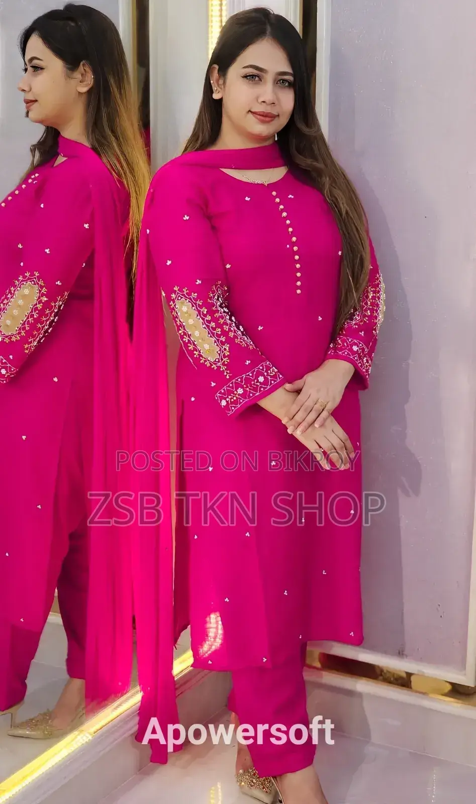 এমব্রয়ডারি থ্রি পিস এক্সএইচওয়াইডি আইএফসিজেজে ইউএফএনএইচএফএইচ