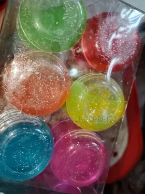 Packs of Colorful Crystal Mud Slime, Also Known as Crystal Clay.