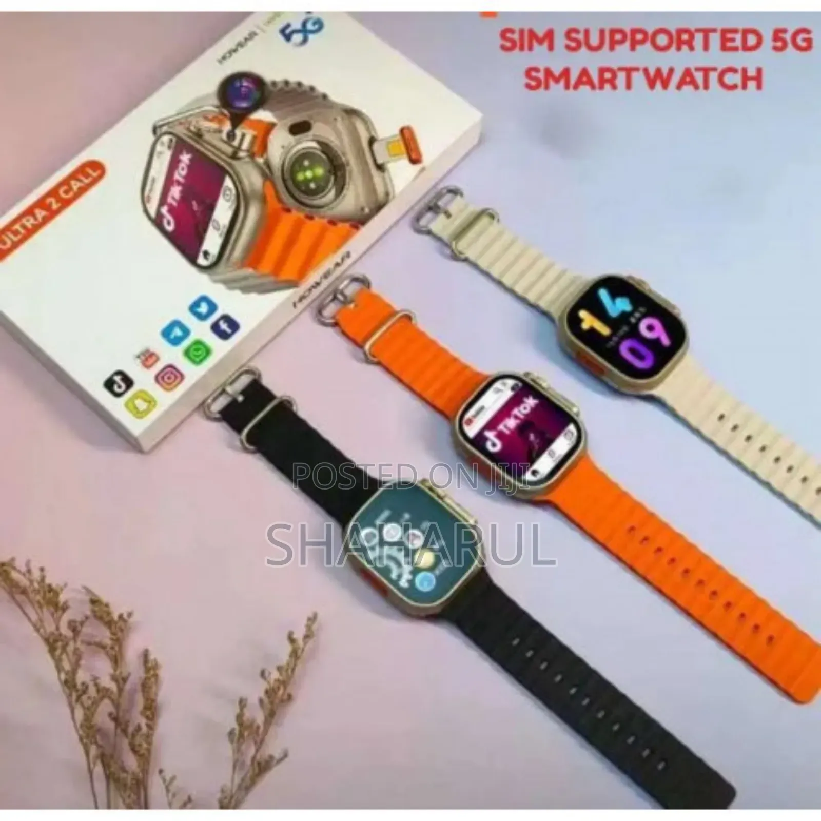 HW Ultra 2 ফোন কল 5G সিম সাপোর্ট ডুয়াল ক্যামেরা স্মার্ট ওয়াচ