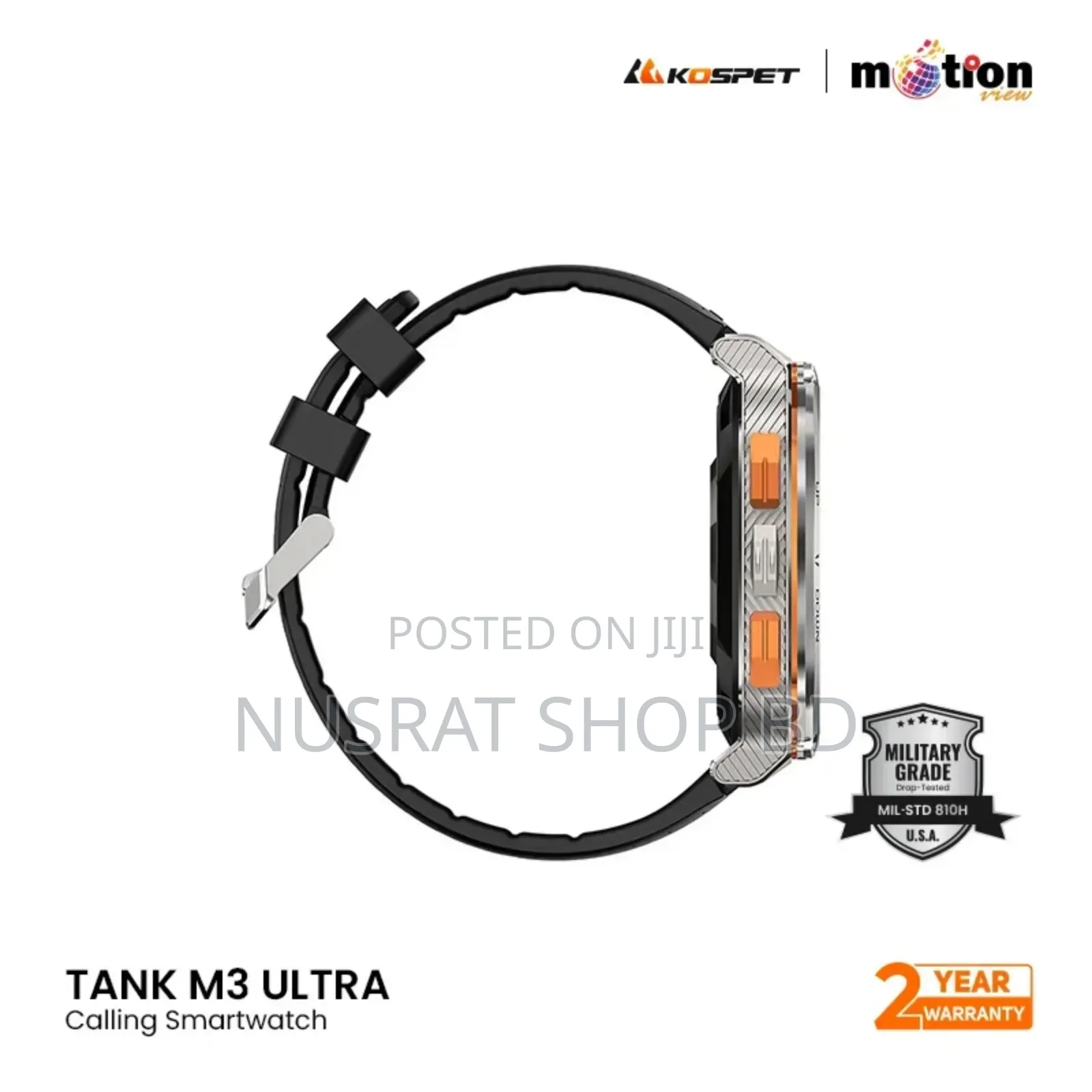 Kospet Tank M3 Ultra 5 ATM IP69K Dive-Proof Smart Watch - Silver 10894