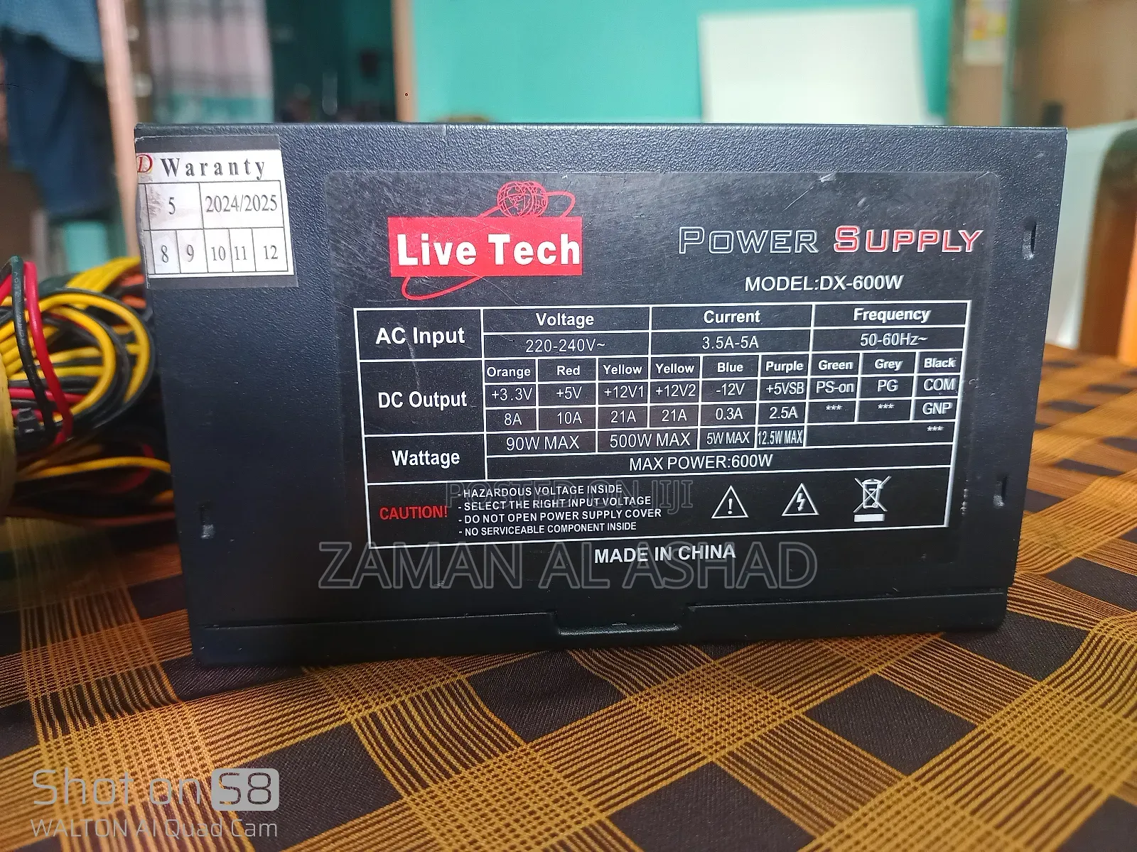 ব্র্যান্ড নিউ পাওয়ার সাপ্লাই Live Tech 600 ওয়াট Dx-600w