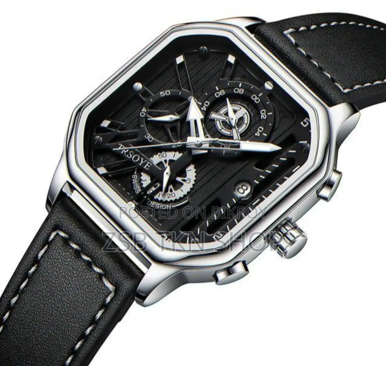 New Luxury Fashion Leather Belt Wrist-Watche for Men