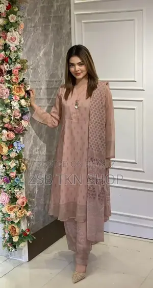 জর্জেট থ্রি পিস নতুন আপডেট কালেকশন হাই কোয়ালিটি