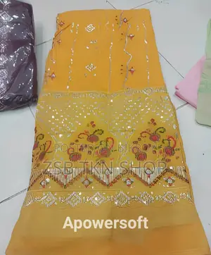 এমব্রয়ডারি এবং সিকোয়েন্স ওয়ার্ক সহ জর্জেট ৪ পিস