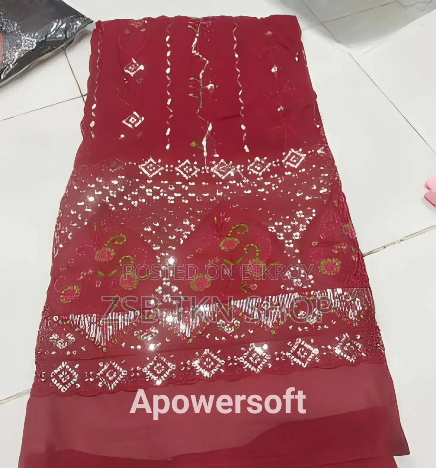এমব্রয়ডারি এবং সিকোয়েন্স ওয়ার্ক সহ জর্জেট ৪ পিস