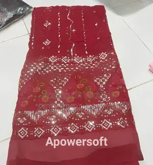 এমব্রয়ডারি এবং সিকোয়েন্স ওয়ার্ক সহ জর্জেট ৪ পিস