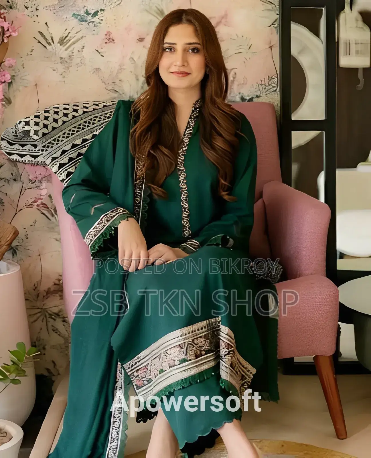 রেয়ন কটন এমব্রয়ডারি ওয়ার্ক সহ রেডিমেড ৩ পিস নতুন আপডেট