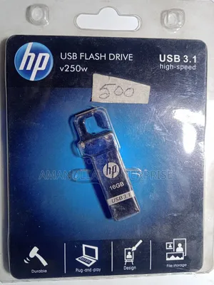 Hp V250w Usb 3.1 Flash Drive With a Storage Capacity of 16gb.