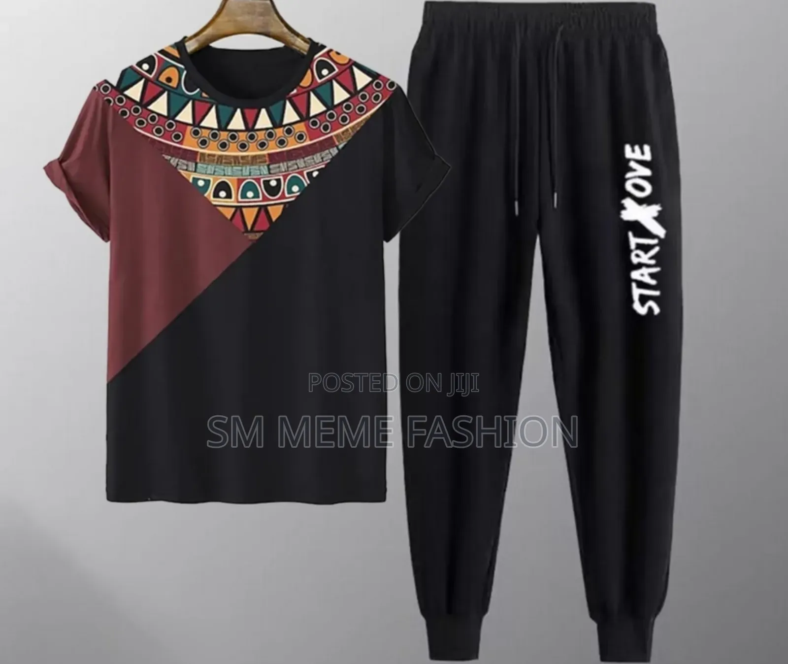 Cotton T-Shirt and Trouser Set