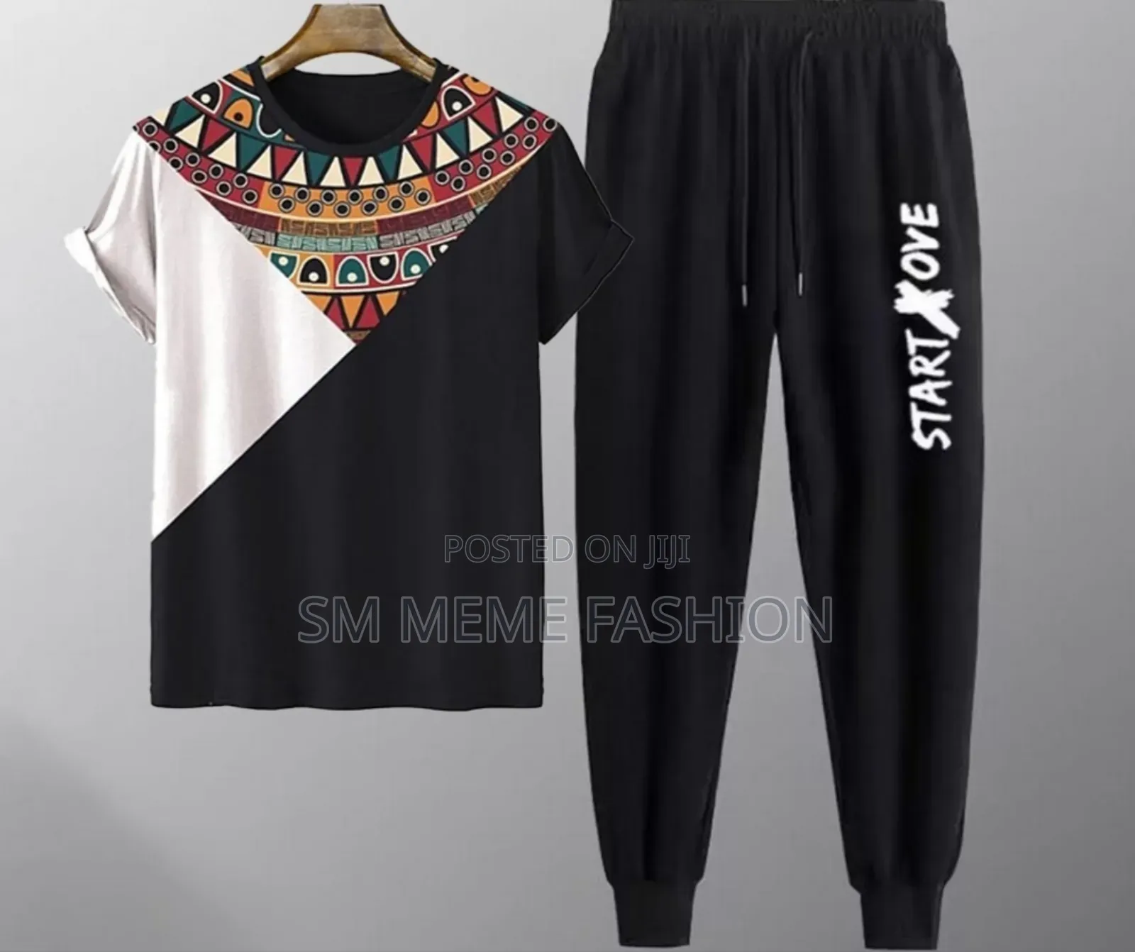 Cotton T-Shirt and Trouser Set