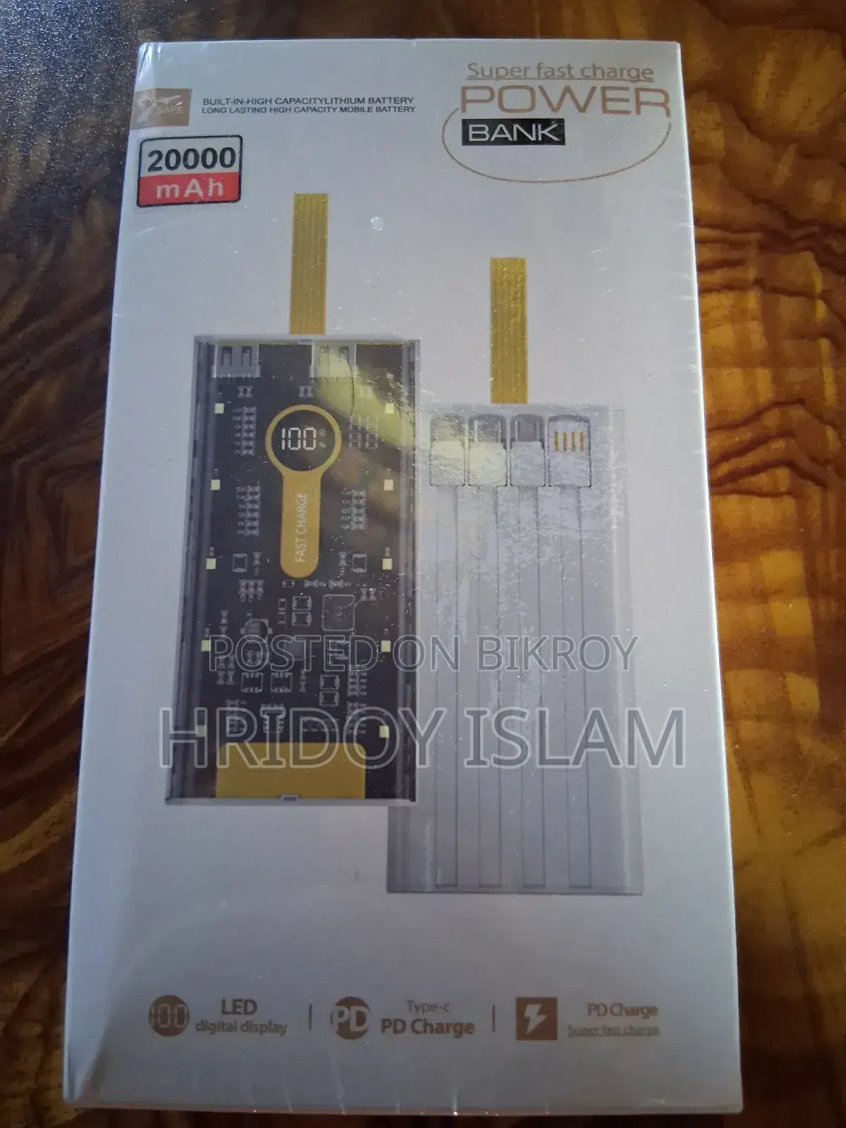 20000mah Transparent 22.5 W First Charging Power Bank Portable Fast