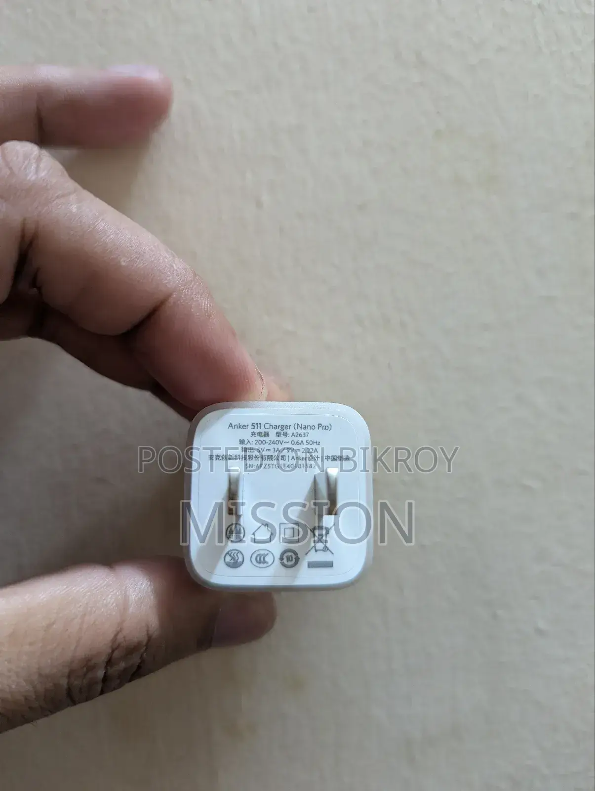 Anker Charger, 18-Month Warranty.