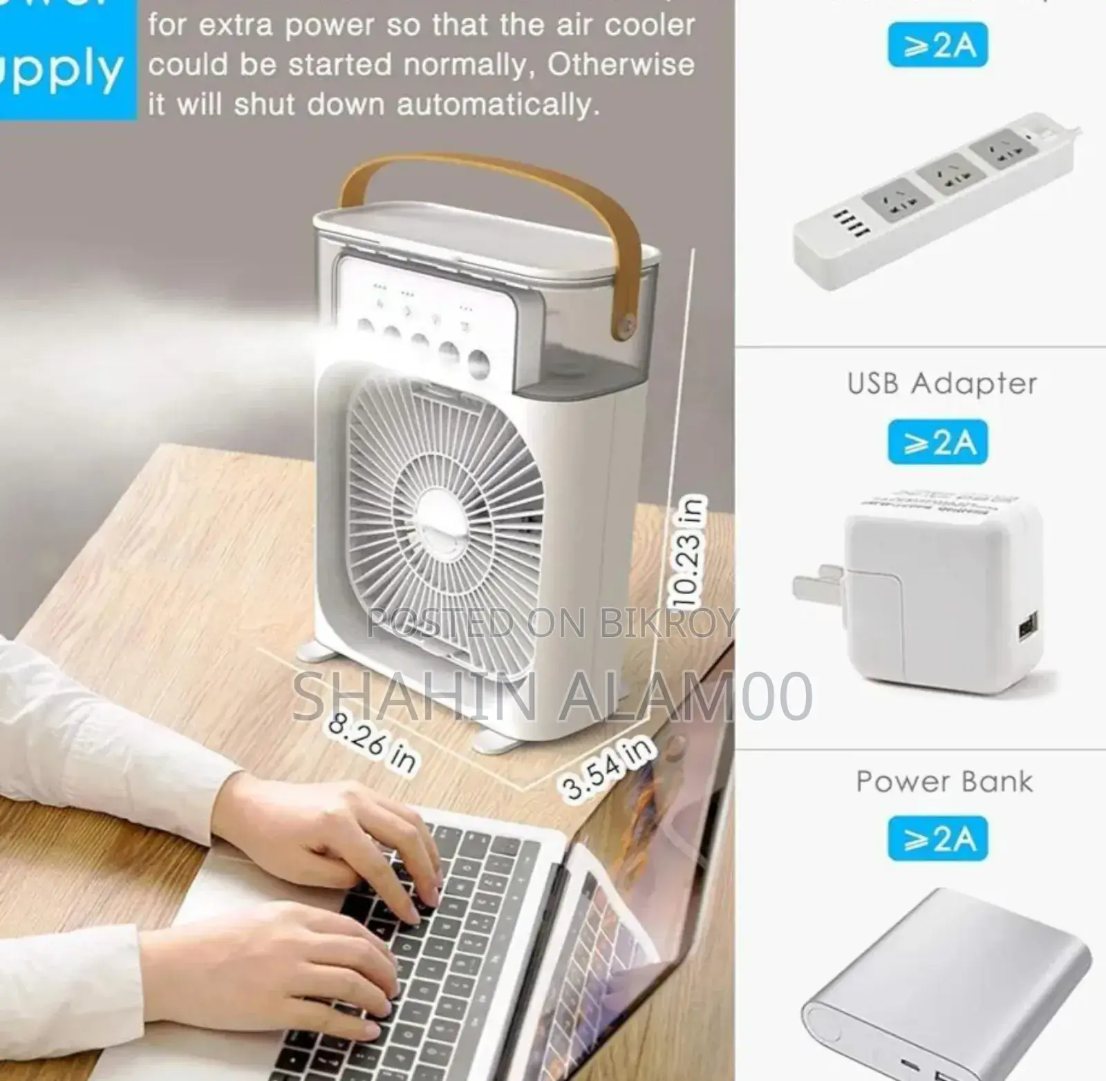 Portable Mini Air Cooler Fan With Humidifier