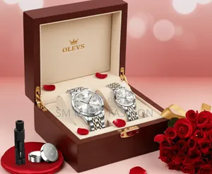 Olevs Luxury Couple's Watch Set - Bond of Love (Butterfly Lock)