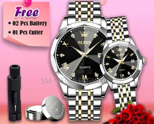 Olevs Luxury Couple's Watch Set - Bond of Love (Butterfly Lock)