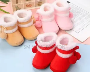 Cute Flower Fleece Baby Booties
