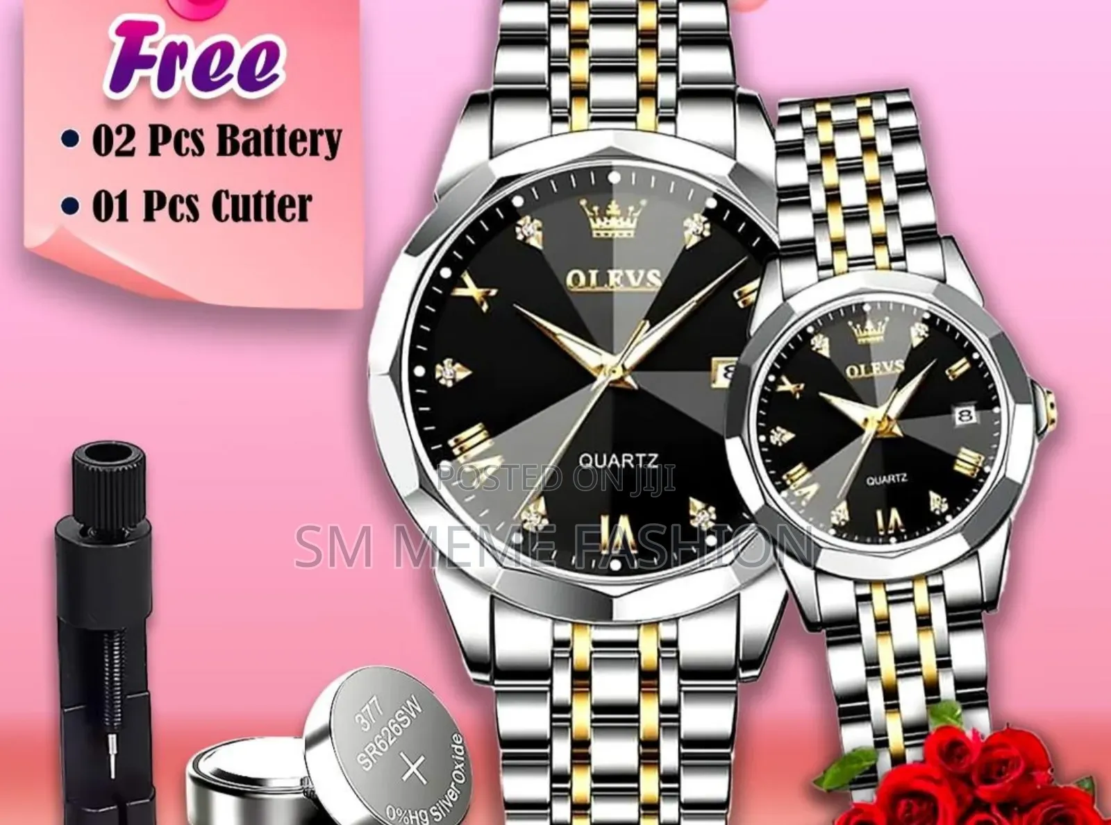 Olevs Couple Watch Set (City Lock)