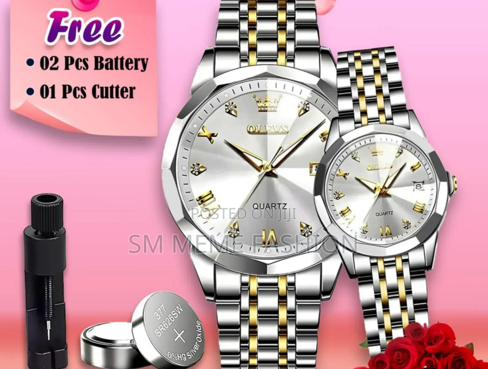 Olevs Couple Watch Set (City Lock)
