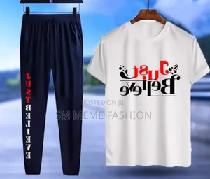 Stylish New Printed Half Sleeve T-Shirt Full Pant Set For Men