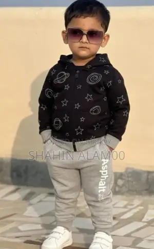 Elegant Stylish Baby Chain Hoody and Trouser Set