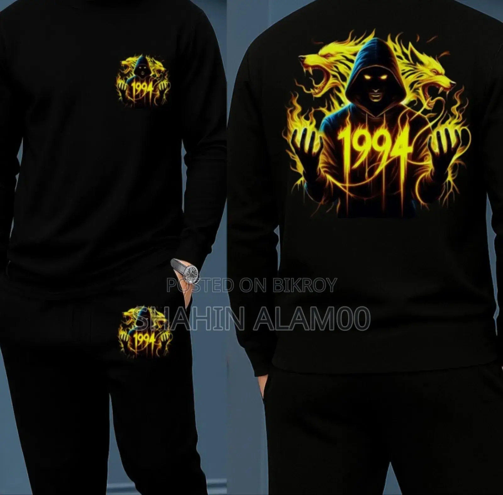 Long Sleeve Drop Shoulder Tshirt and Trouser Set