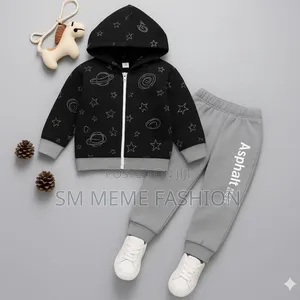 Elegant Stylish Baby Chain Hoody and Trouser Set
