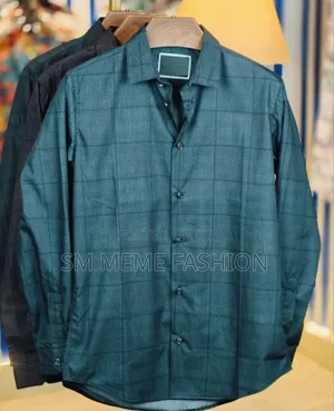 China Pure Black Magnet Cotton Full Sleeve Shirt