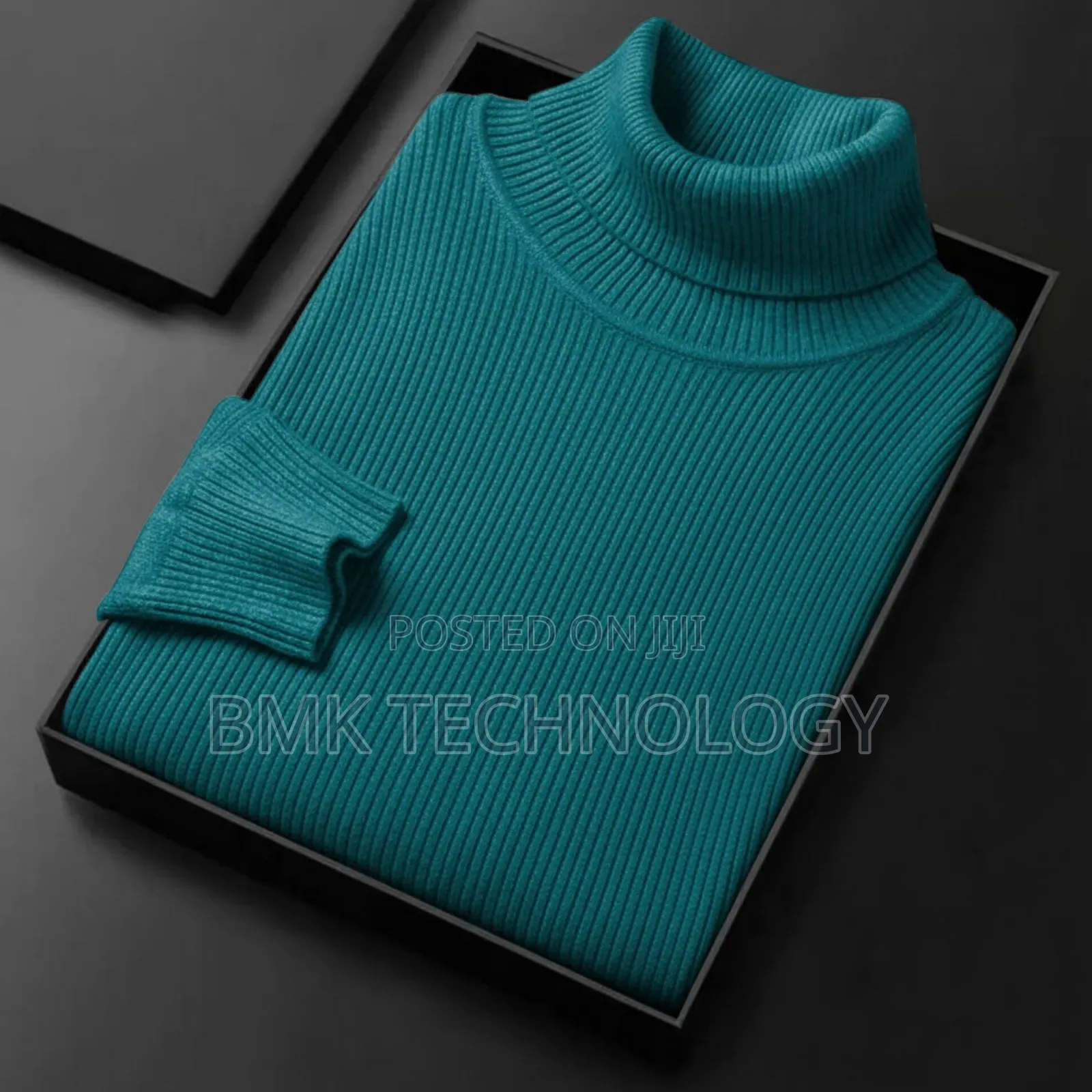 Premium Ribbed Turtleneck Sweater – Grey | Winter Collection