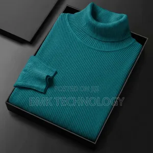 Premium Ribbed Turtleneck Sweater – Grey | Winter Collection