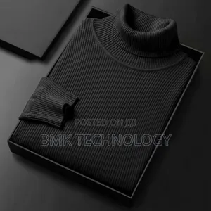 Premium Ribbed Turtleneck Sweater – Grey | Winter Collection