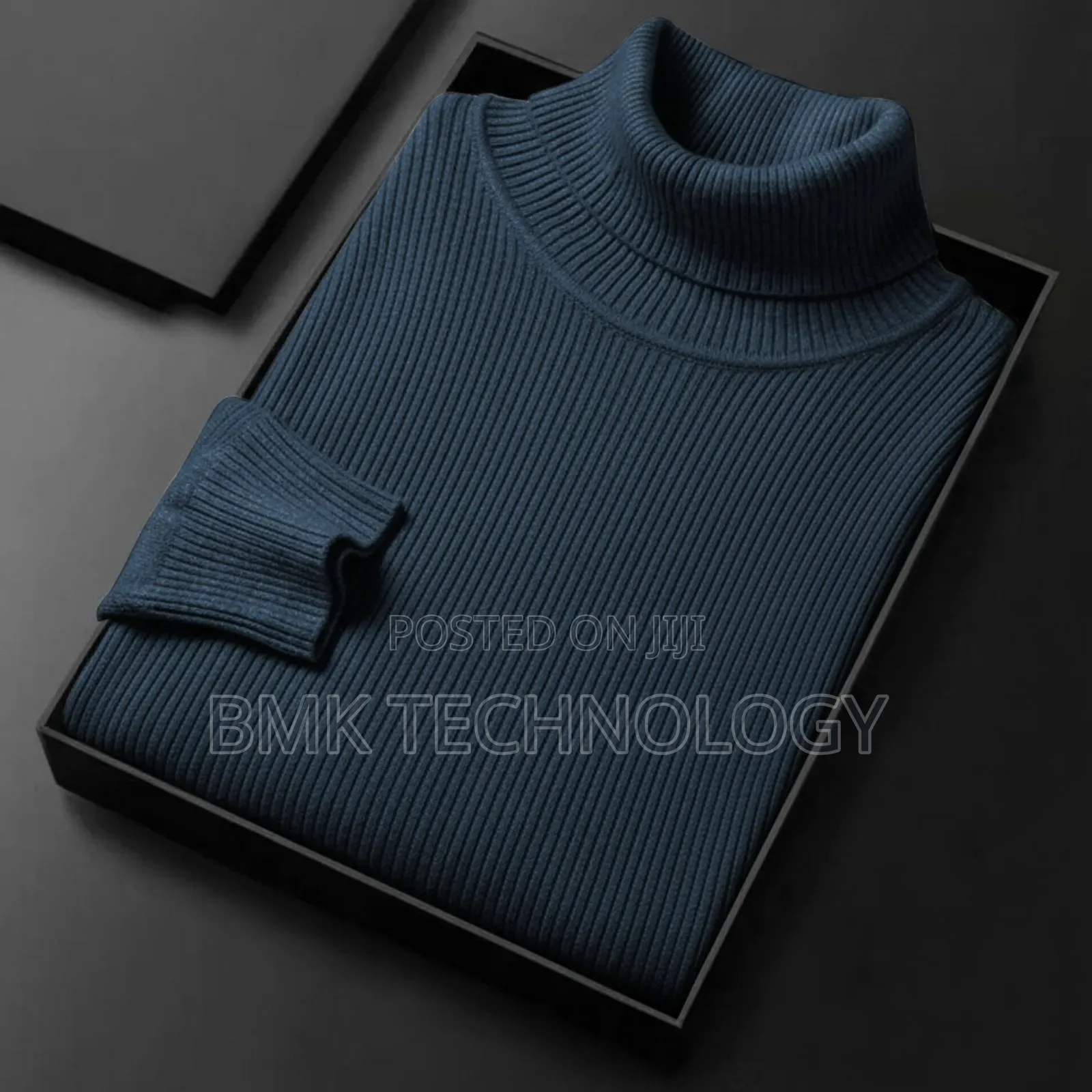 Premium Ribbed Turtleneck Sweater – Grey | Winter Collection
