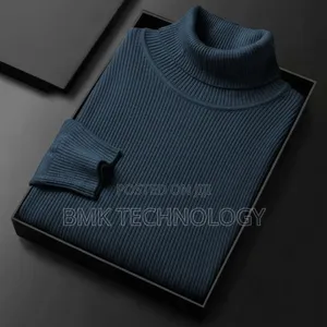 Premium Ribbed Turtleneck Sweater – Grey | Winter Collection