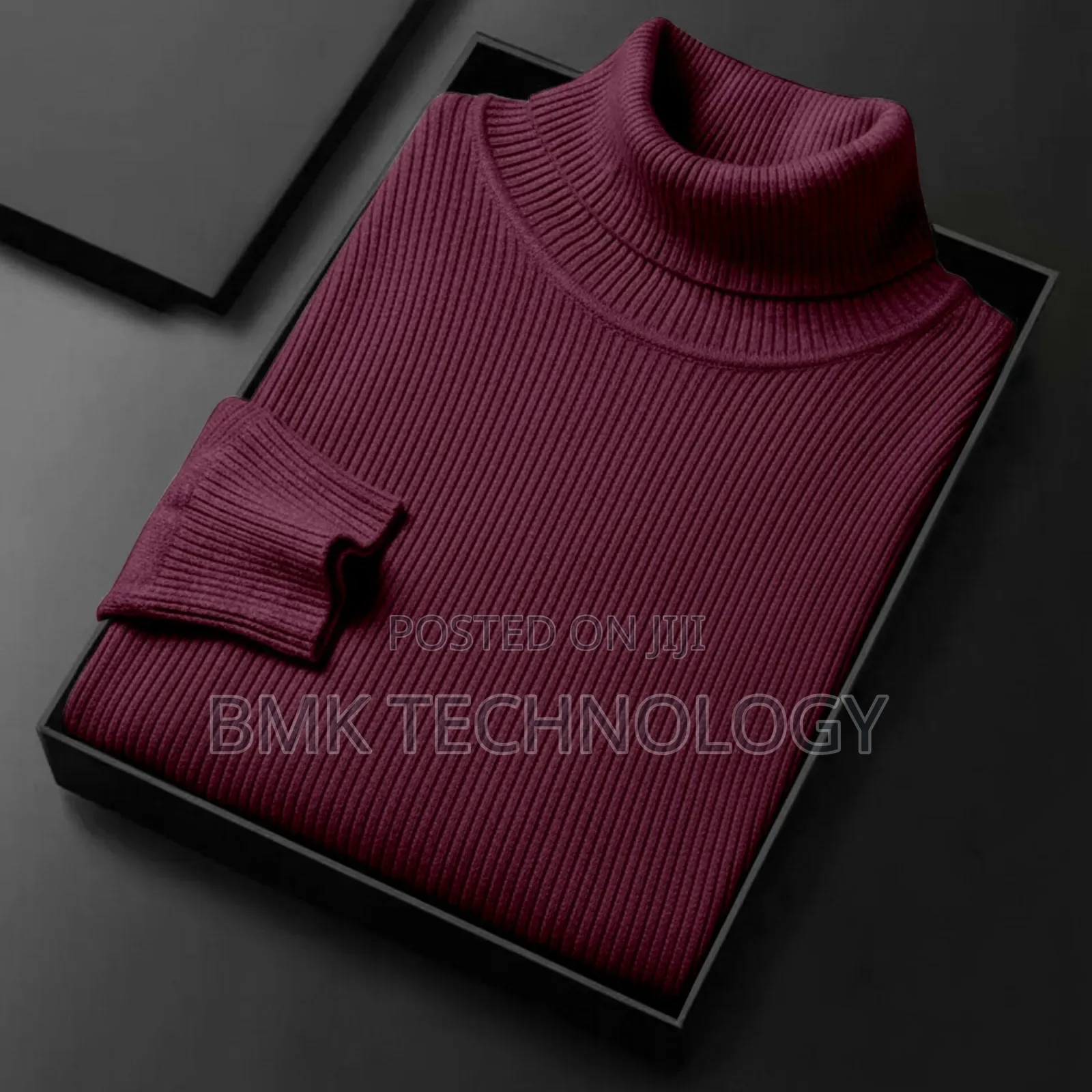 Premium Ribbed Turtleneck Sweater – Grey | Winter Collection