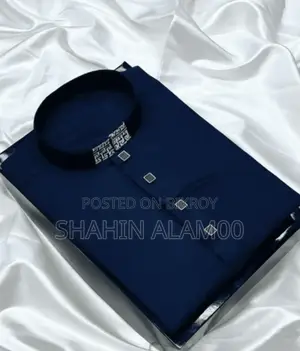 Stylish Herringbone Cotton Panjabi