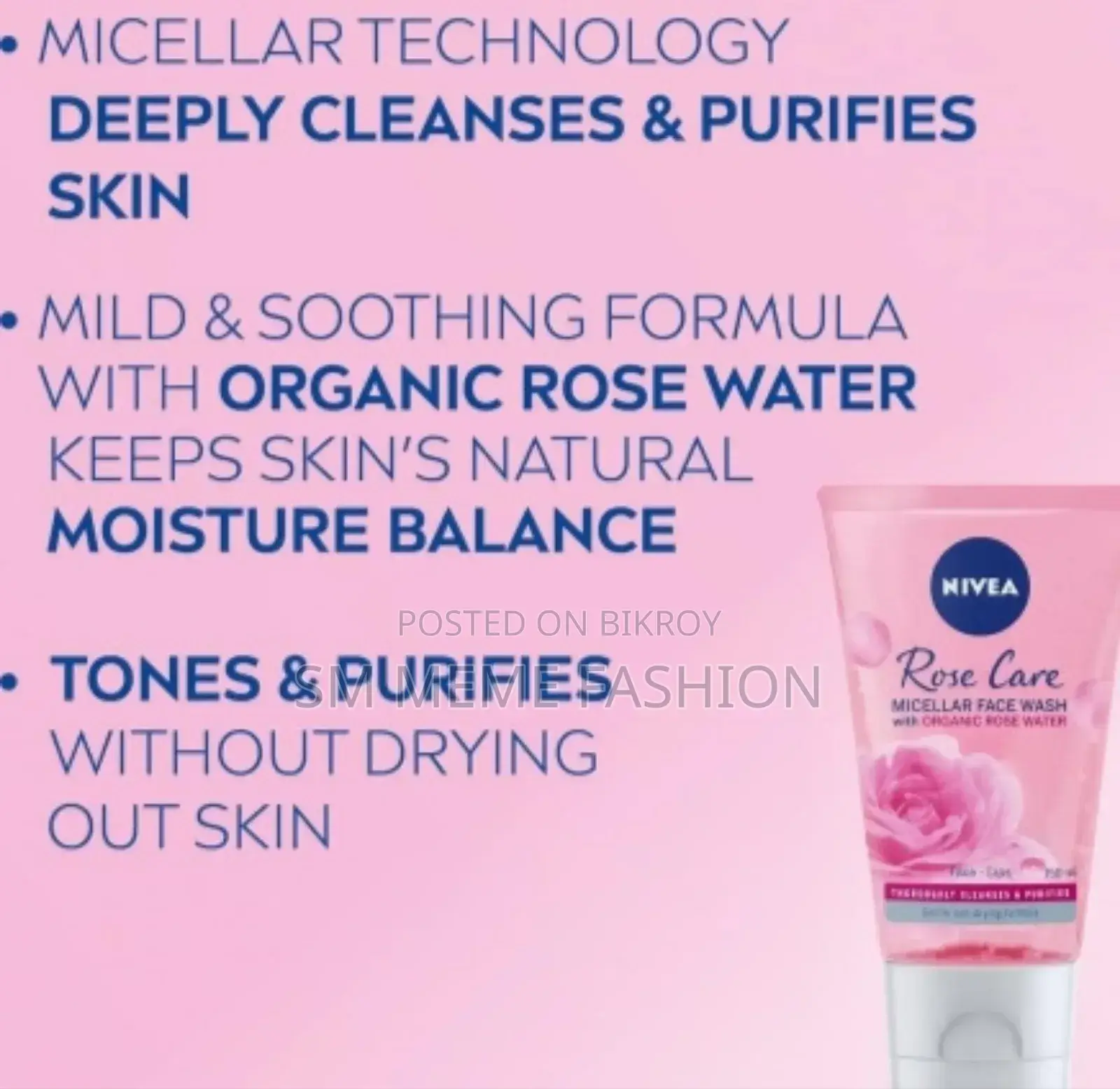 Nivea Micellair Rose Micellar Water Face Wash Gel (150ml)
