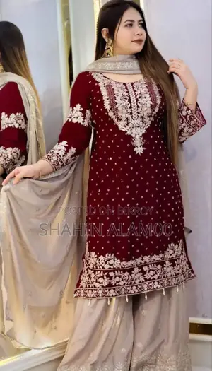 গারারা জর্জেট থ্রি-পিস