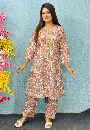  নিউ কটন ২ পিস সেট: জামা+পায়জামা  নতুন আপডেট