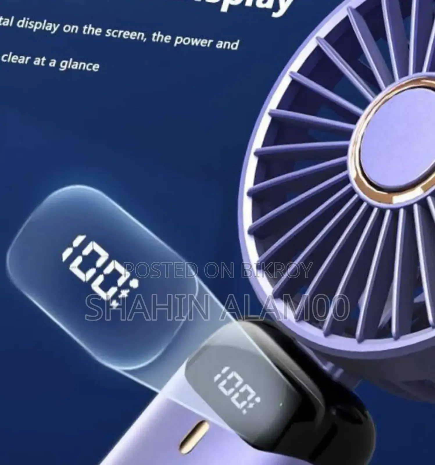 Portable Digital Display Fan