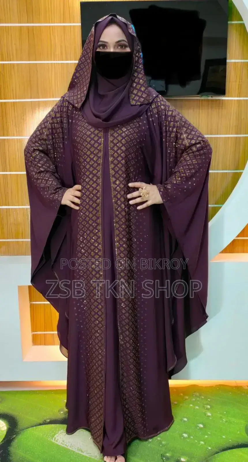 Glamorous 4-Part Stone Abaya Burqa!