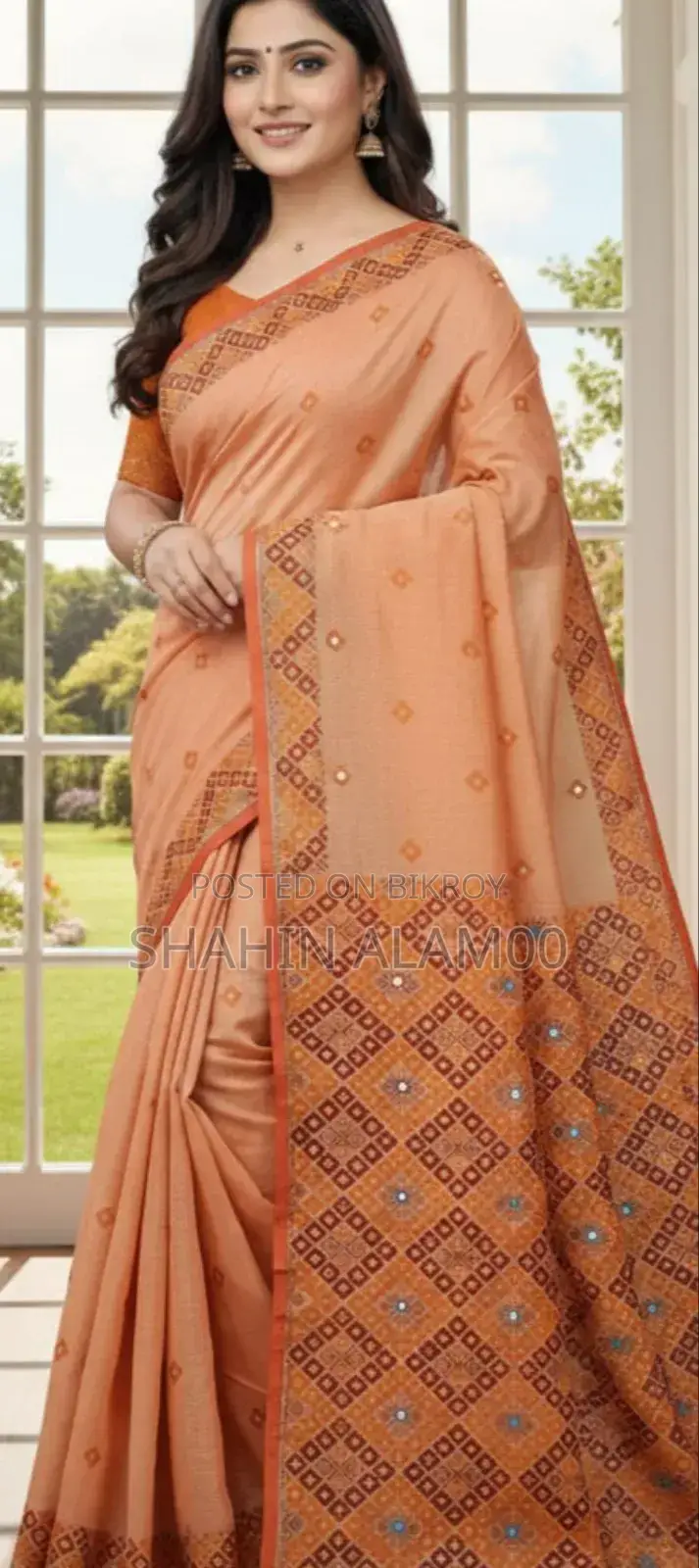 Premium Silk Boutique Skin Print Shari
