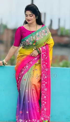 Japanese Silk Saree With Blouse Piece
