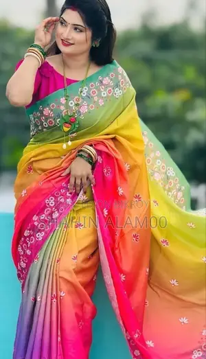 Japanese Silk Saree With Blouse Piece