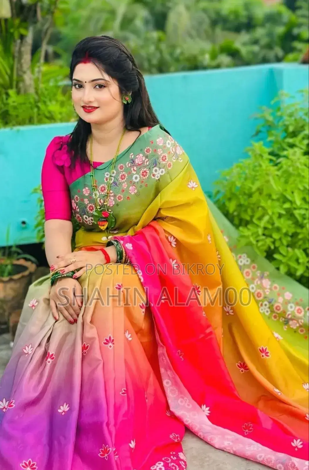 Japanese Silk Saree With Blouse Piece