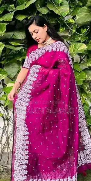 Half Silk Block Print Sharee
