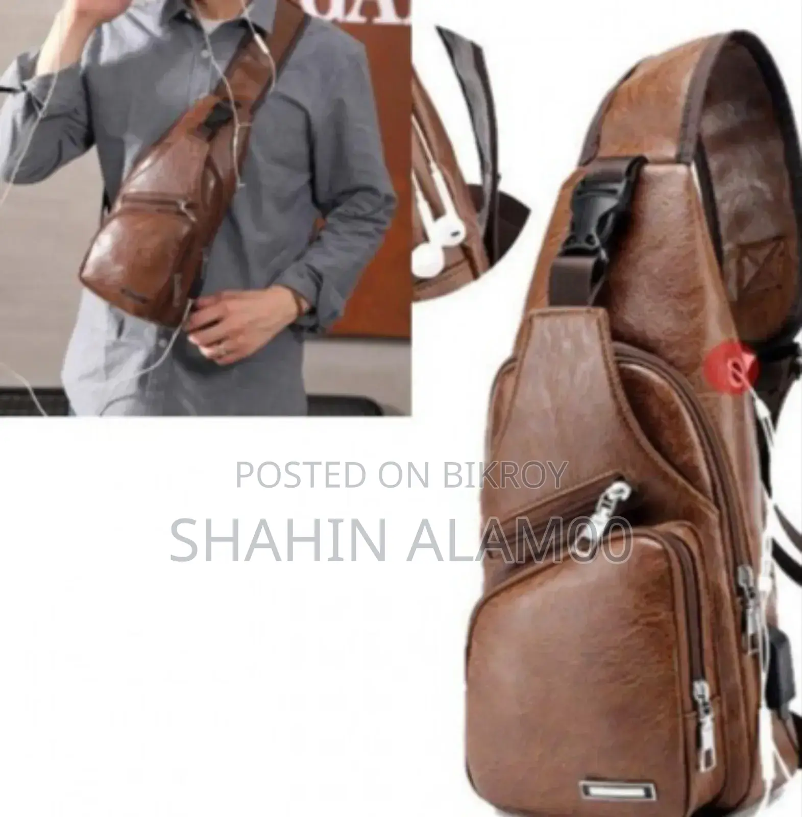 Men‘S Outdoor Leather Shoulder Chest