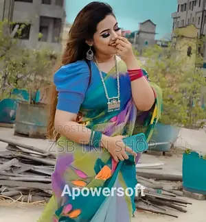 Half Silk Hand Print Saree New Update Collection