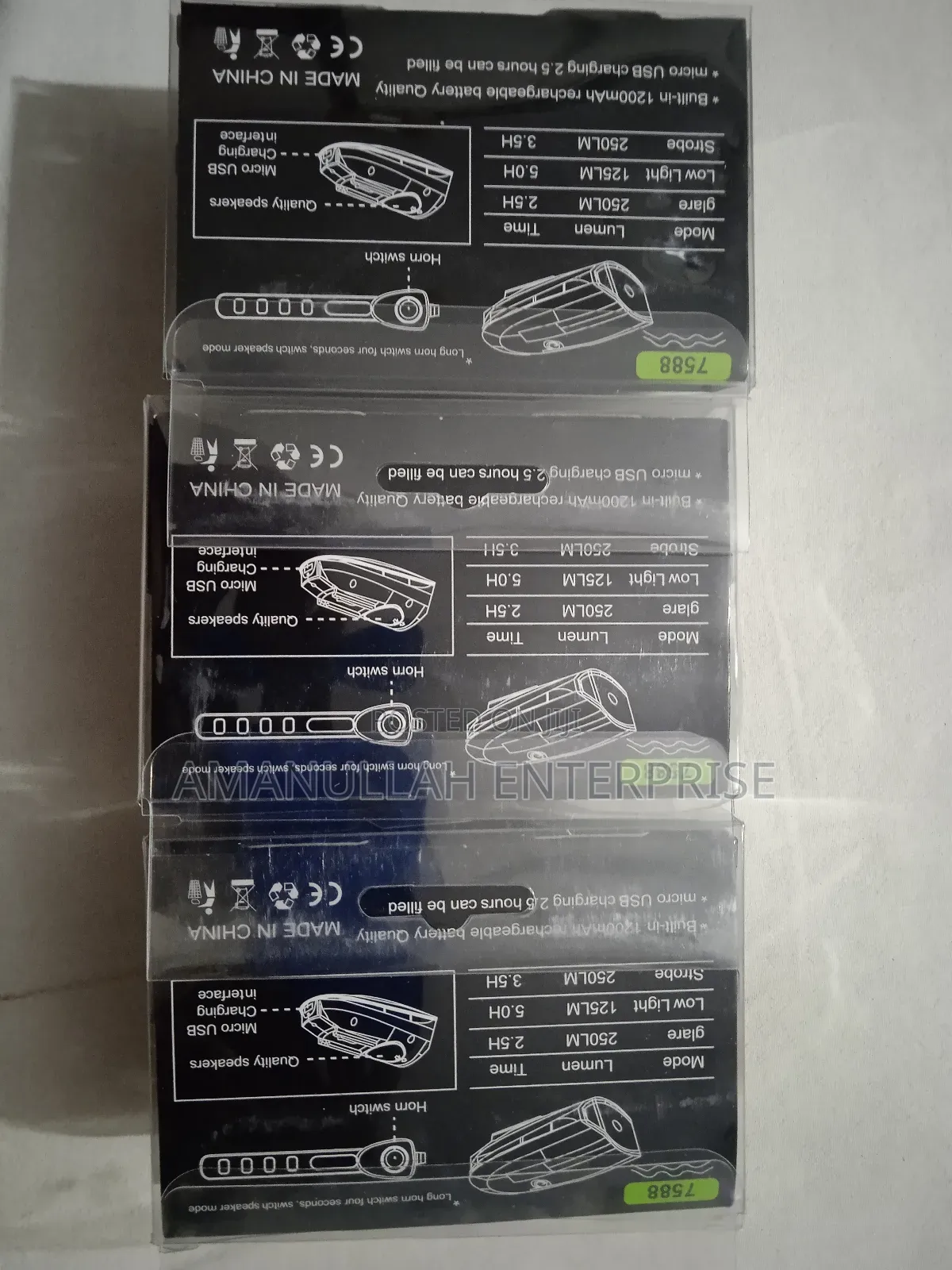 ইন্টিগ্রেটেড হর্নসহ Usb রিচার্জেবল বাইসাইকেল লাইট। এই ২-ইন-১।