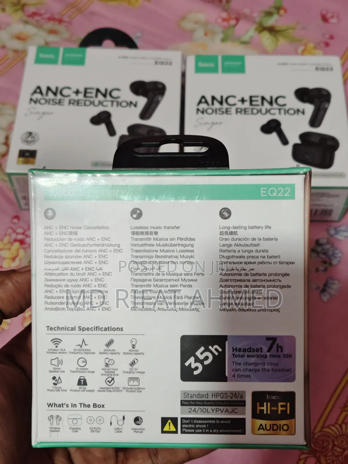 Hoco Eq22 Anc+Enc TWS