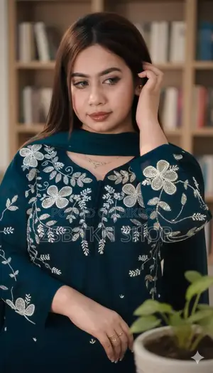 Rayon Cotton Dress Full Set Embroidery Update Collection