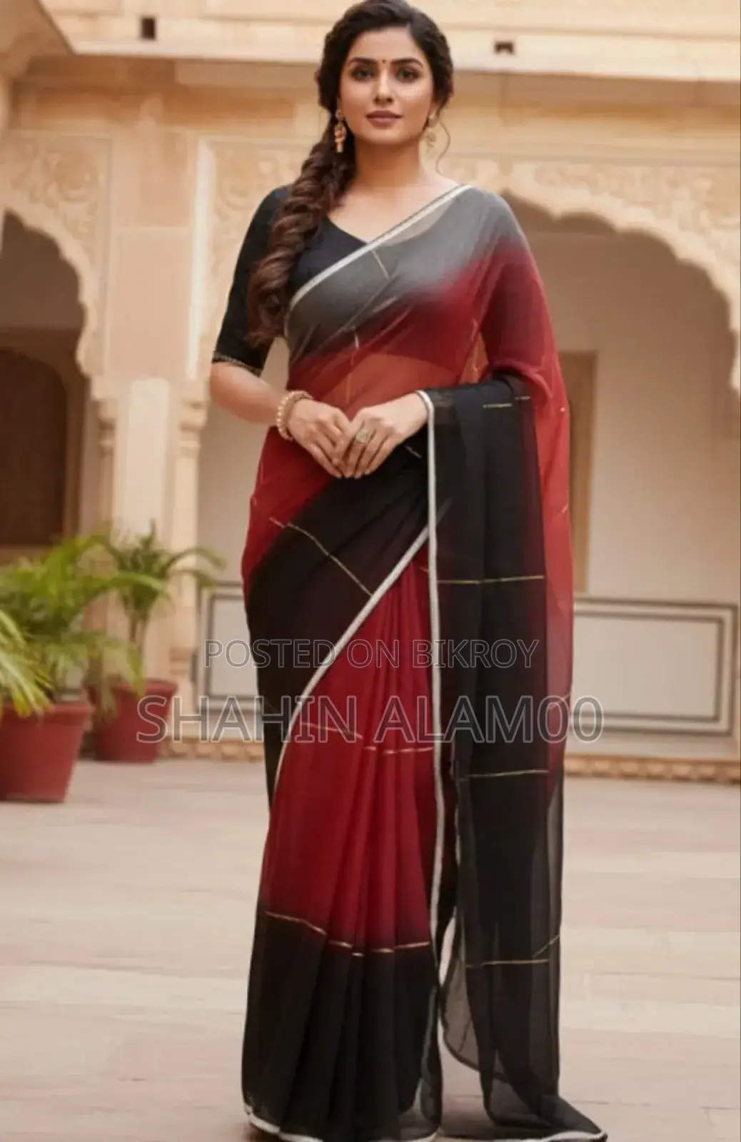 Half Silk Saree With Blouse Piece
